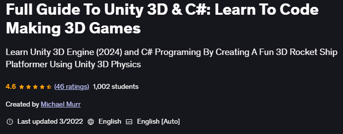 Pictures · Full Guide To Unity 3D & C#: Learn To Code Making 3D Games 2021-4
