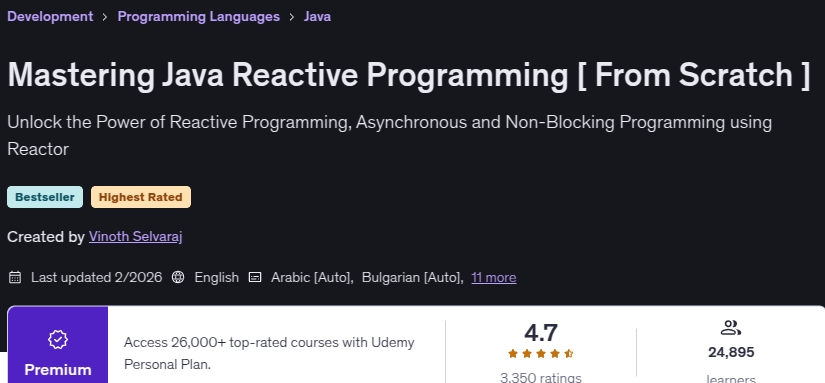 Bilder · Mastering in Java Reactive Programming [ Von Scratch ] 2026-2