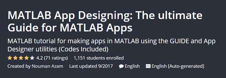Pictures · Udemy — MATLAB App Designing: The ultimate Guide for MATLAB Apps