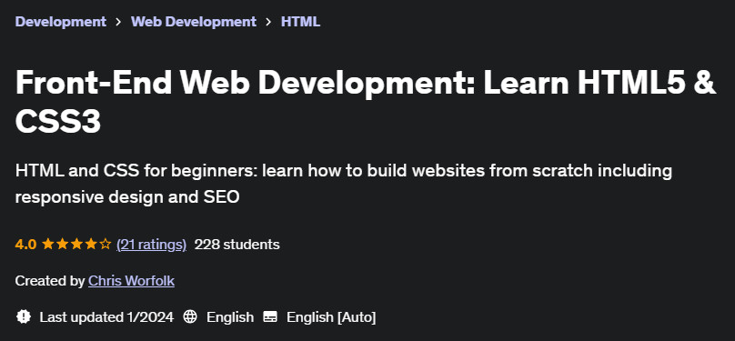 Pictures · Udemy — Front-End Web Development: Learn HTML5 & CSS3 2024-1