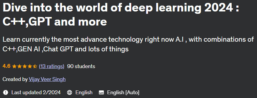 Pictures · Udemy — Dive into the world of deep learning 2024 : C++,GPT and more 2024-2