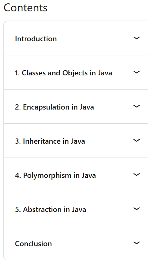 कोर्स के विषय · Java Object-Oriented प्रोग्रामिंग 2021-6