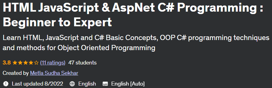 Pictures · HTML JavaScript & AspNet C# Programming : Beginner to Expert 2022-6