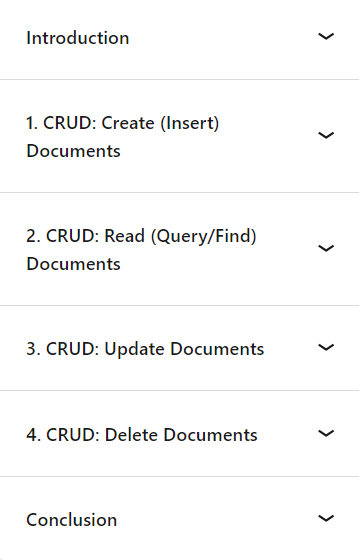 Course topics · LinkedIn — Coding Exercises: MongoDB 2022-11