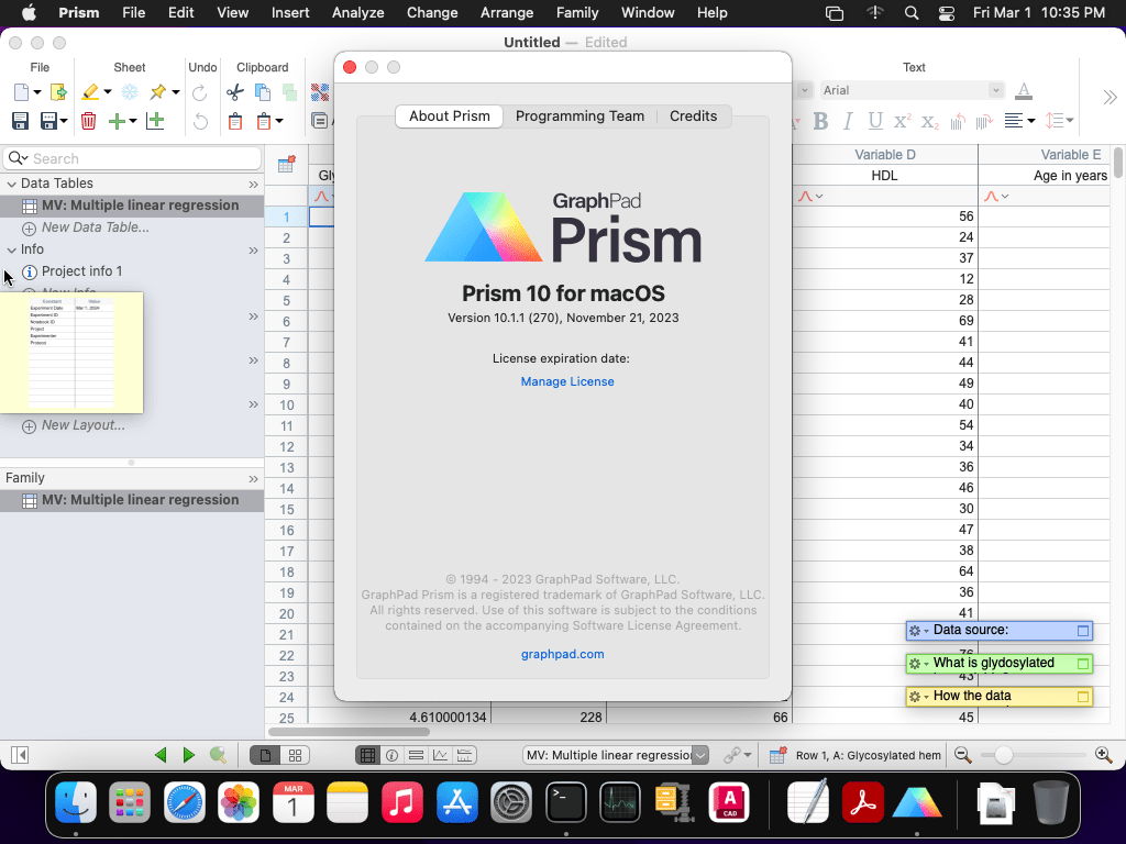 الصور · رسوم GraphPad 10.6.1.892 الفوز /macOS
