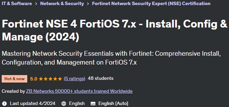 Pictures · Fortinet NSE 4 FortiOS 7.x – Install, Config & Manage (2024) 2024-4