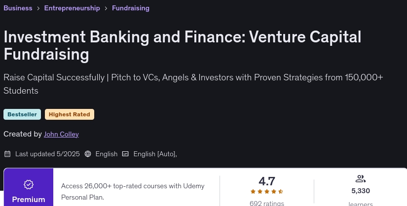 Pictures · Investment Banking and Finance: Venture Capital Fundraising 2025-5