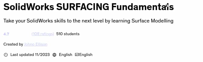 Pictures · SolidWorks SURFACING Fundamentals 2023-11