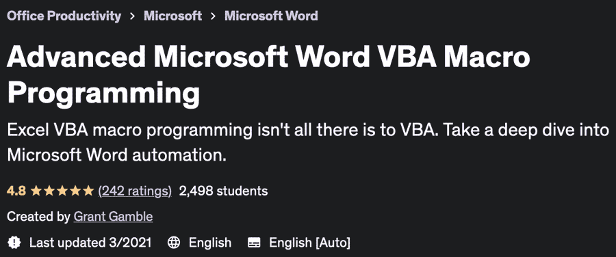 Pictures · Advanced Microsoft Word VBA Macro Programming 2021-3