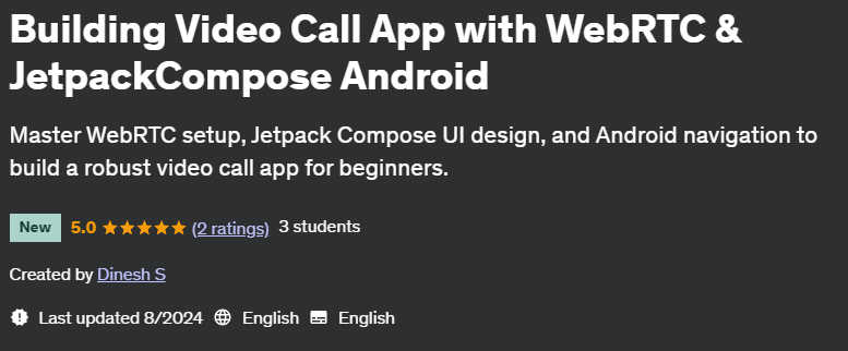 Pictures · Udemy — Building Video Call App with WebRTC & JetpackCompose Android 2024-7