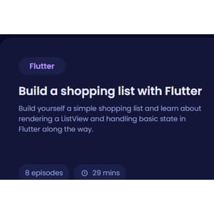 CodeCourse — Build a shopping list with Flutter 2021-11