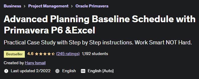 Pictures · Advanced Planning Baseline Schedule with Primavera P6 & Excel 2022-2