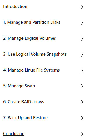 Course topics · LinkedIn — Linux System Engineer: Advanced Disk Systems and System Backup 2023-7