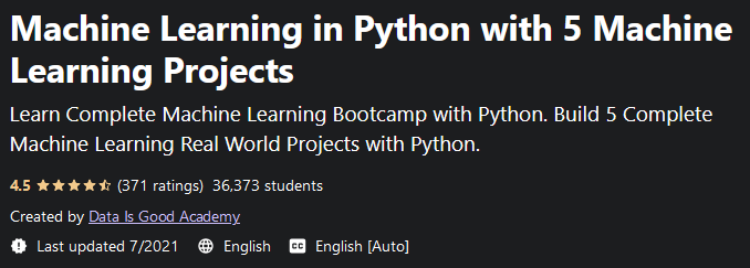 Pictures · Udemy — Machine Learning in Python with 5 Machine Learning Projects 2021-4