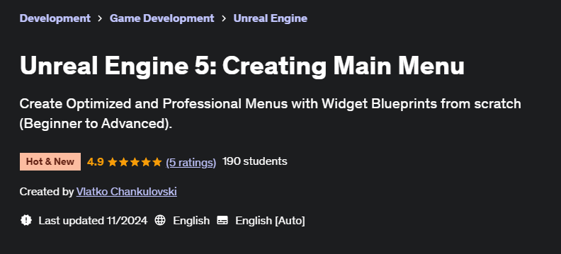 Pictures · Udemy — Unreal Engine 5: Creating Main Menu 2024-11