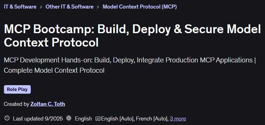 이미지 · MCP Bootcamp : 건설, 배포 및 안전한 모델 컨텍스트 프로토콜 2025-9