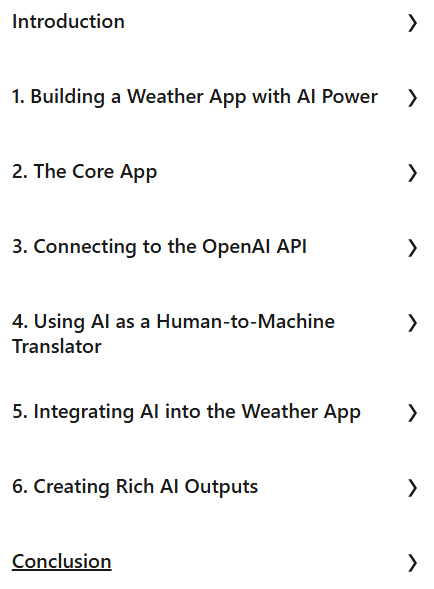 Course topics · LinkedIn — Build a JavaScript AI App with React and the OpenAI API 2023-9