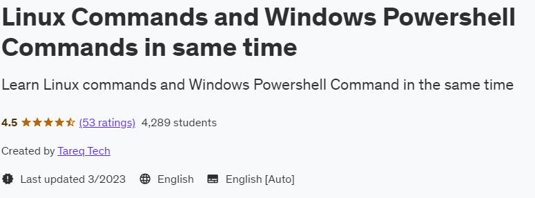Pictures · Udemy — Linux Commands and Windows Powershell Commands in same time 2023-3