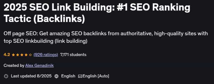 Pictures · Udemy — 2025 SEO Link Building: #1 SEO Ranking Tactic (Backlinks) 2025-8
