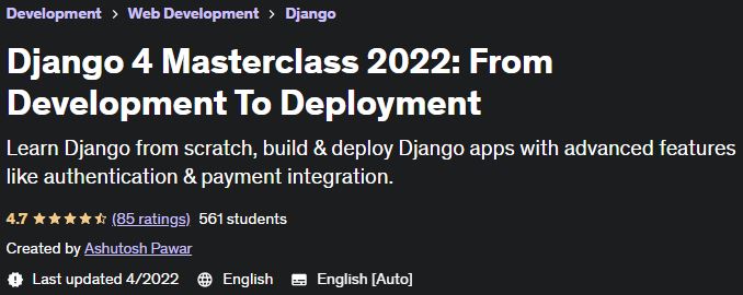 Pictures · Django 4 Masterclass 2022: From Development To Deployment 2022-4