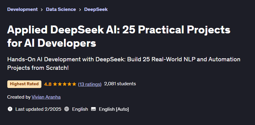 Pictures · Udemy — Applied DeepSeek AI: 25 Practical Projects for AI Developers 2025-2