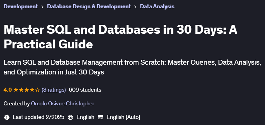 Pictures · Udemy — Master SQL and Databases in 30 Days: A Practical Guide 2024-10