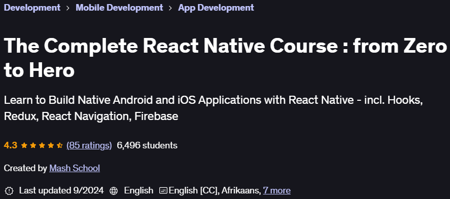 Pictures · Udemy — The Complete React Native Course : from Zero to Hero 2024-9