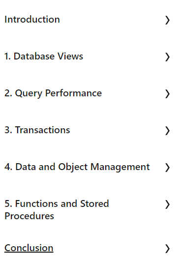 Course topics · Database Foundations: Database Management 2021-2