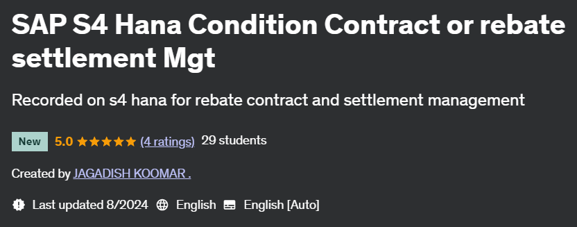 Pictures · SAP S4 Hana Condition Contract or rebate settlement Mgt 2024-7