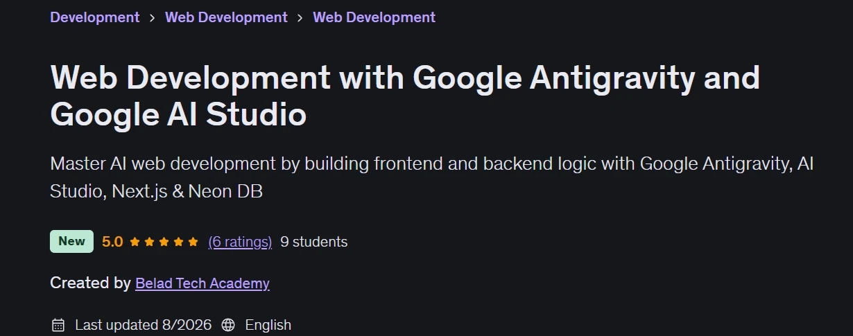 Images · Développement Web avec Google Antigravity et Google AI Studio 2026-9