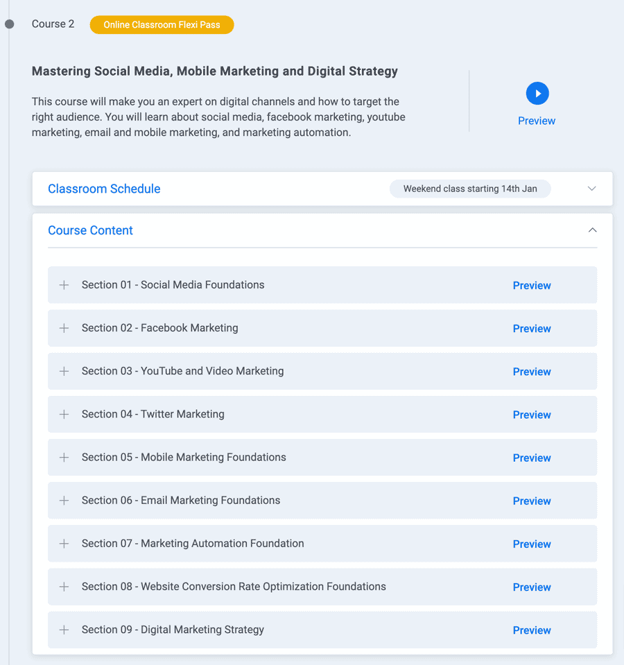 Course topics · Simplilearn — Digital Marketing Specialist 2022-9