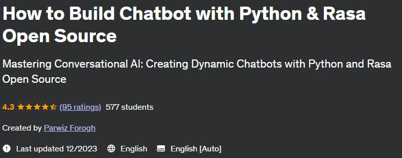 Pictures · How to Build Chatbot with Python & Rasa Open Source 2023-12