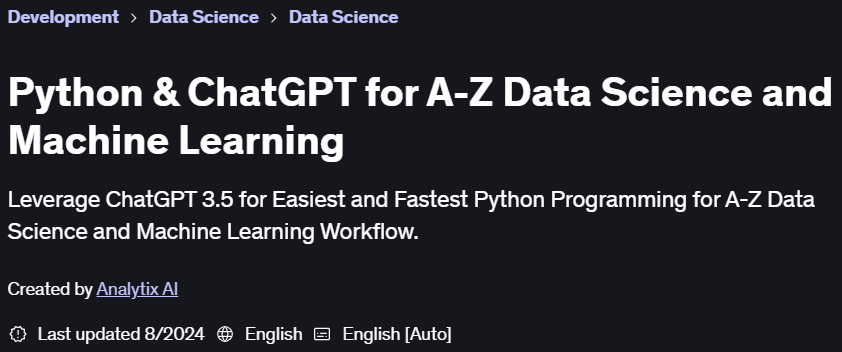 Pictures · Udemy — Python & ChatGPT for A-Z Data Science and Machine Learning 2023-10