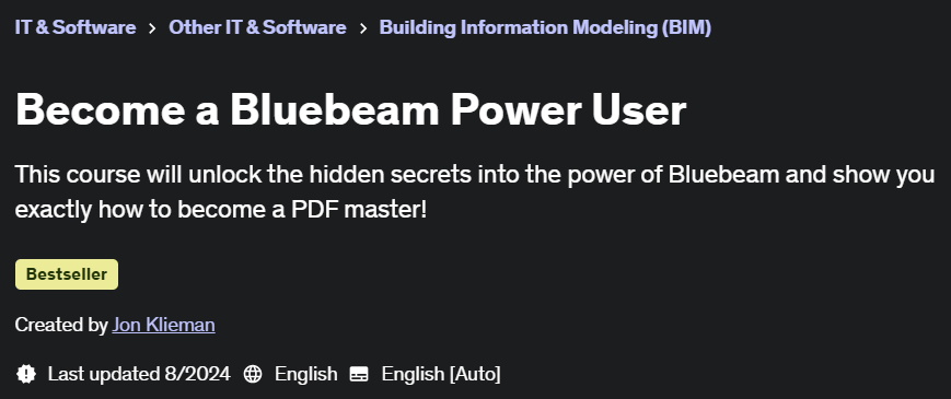 Pictures · Udemy — Become a Bluebeam Power User 2024-8