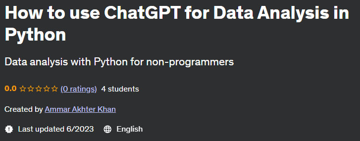 Pictures · Udemy — How to use ChatGPT for Data Analysis in Python 2023-6