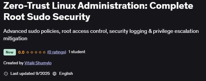 Изображения · нулевое доверие Linux Администрация: Complete Root Sudo Security 2025-9