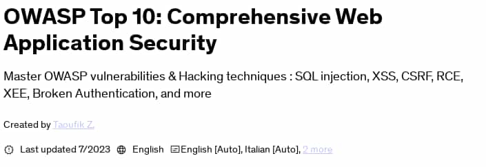 Pictures · Udemy — OWASP Top 10: Comprehensive Web Application Security 2023-7