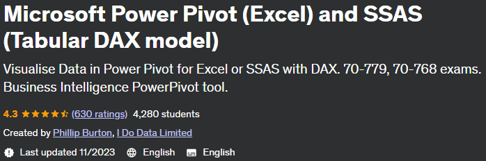 Pictures · Udemy — Microsoft Power Pivot (Excel) and SSAS (Tabular DAX model) 2022-12