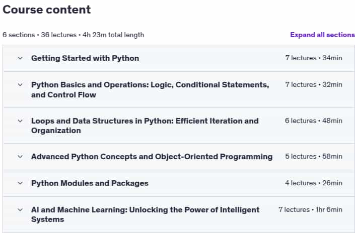 Kursthemen · Python Bootcamp: Lernen AI Macht Python Programmierung [Neue] 2025-4