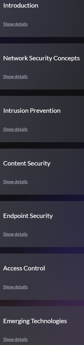 Course topics · INE — Network Security Fundamentals & Concepts 2022-2