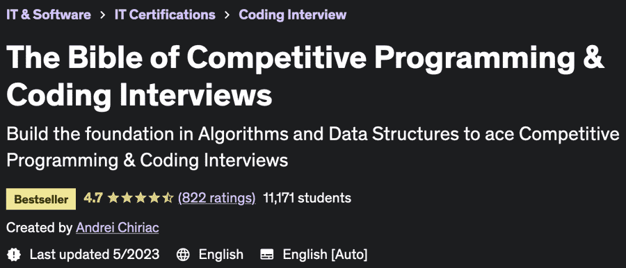 Pictures · Udemy — The Bible of Competitive Programming & Coding Interviews 2021-6
