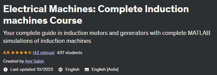 Pictures · Electrical Machines: Complete Induction machines Course 2023-6
