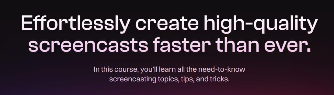 Pictures · Screencasting — Effortlessly create high-quality screencasts faster than ever 2024-1