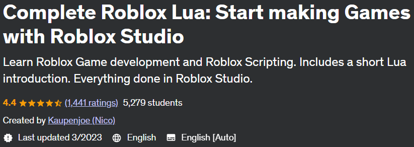 Pictures · Udemy — Complete Roblox Lua: Start making Games with Roblox Studio 2023-3