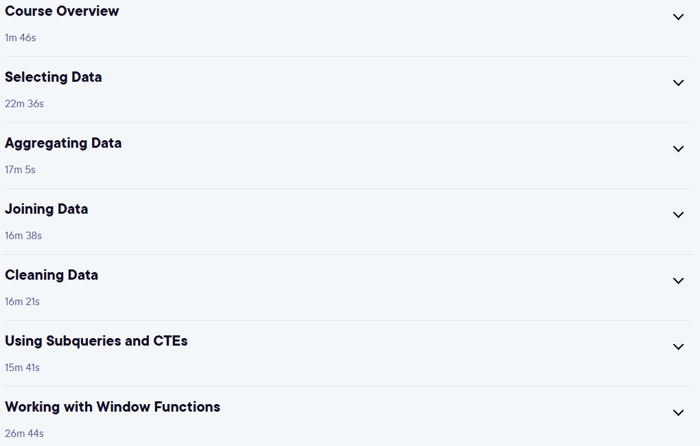 Course topics · Querying Data with SQL Server 2023-6