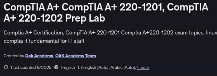 Pictures · Udemy — CompTIA A+ CompTIA A+ 220-1201, CompTIA A+ 220-1202 Prep Lab 2025-9