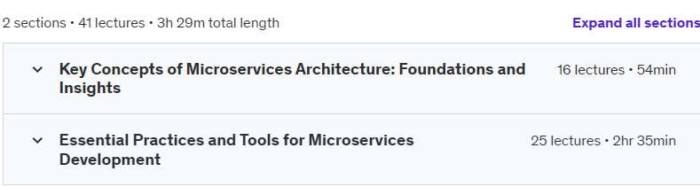 Course topics · Udemy — Master Microservices : From Learner to Lead Architect 2024-7