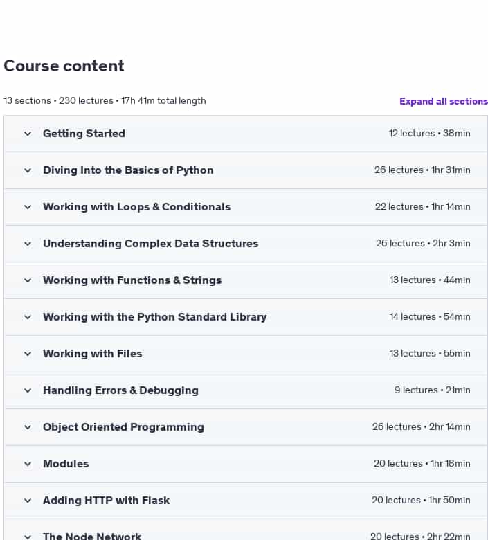 Course topics · Python – The Practical Guide 2024-11