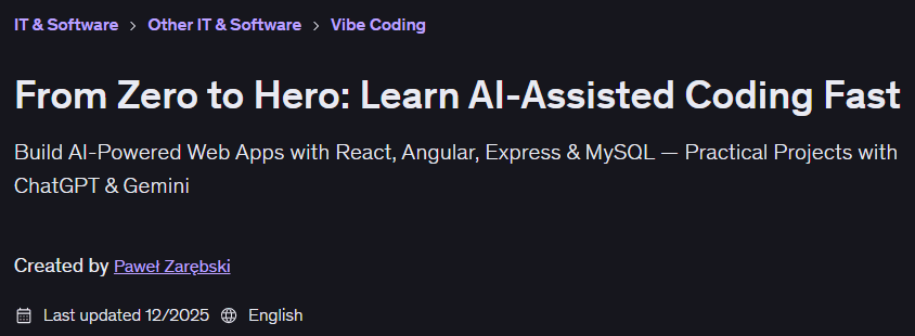 Pictures · Udemy — From Zero to Hero: Learn AI-Assisted Coding Fast 2025-10