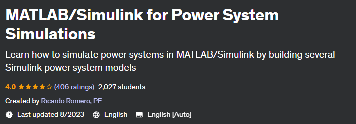 Pictures · Udemy — MATLAB/Simulink for Power System Simulations 2020-10